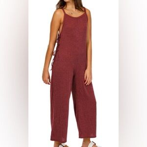 Women's Burgundy Jumpsuit
